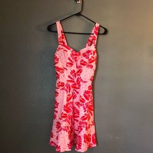 Pink floral dress